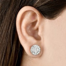 2.07Ct Rond Labo Grown Boucles