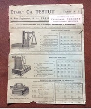 1931 Ets Ch. TESTUT Balance Diable Instruments pour Pesage Mesurage Comptage
