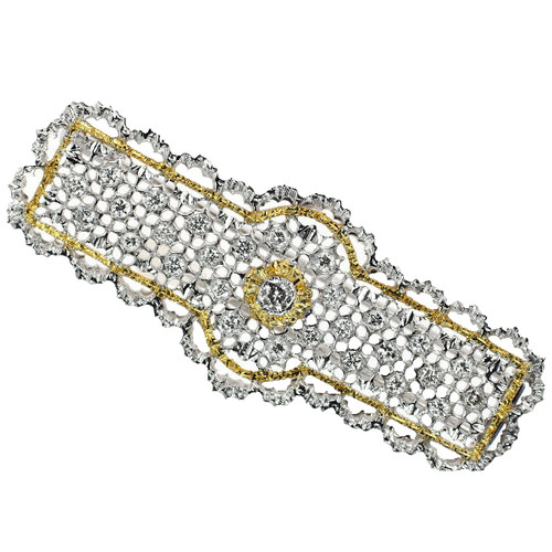 Broche jaune 18 - or,