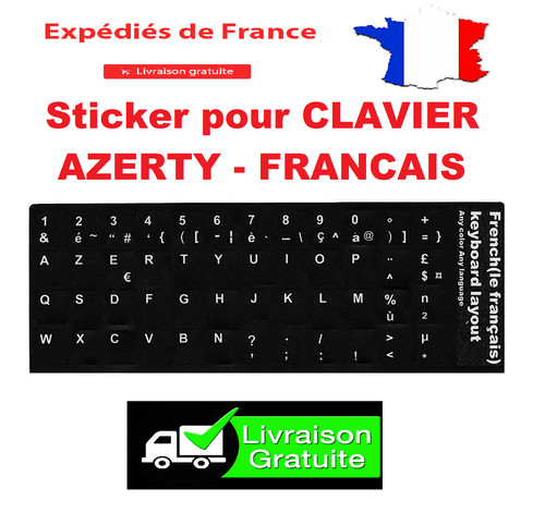 Autocollant stickers azerty - stickers,