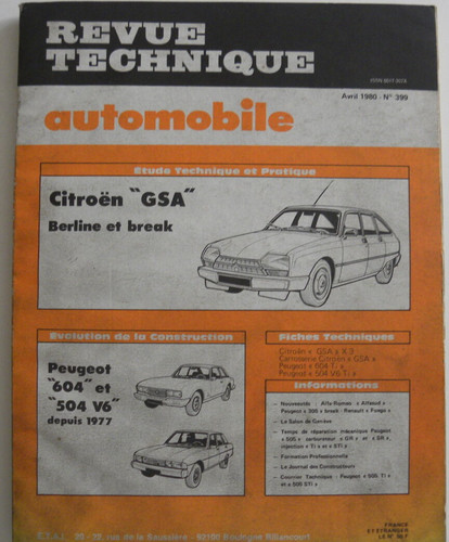 Revue technique automobile - revue, rta