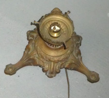 Ancienne monture en bronze lustre lanterne suspension plafonnier globe obus