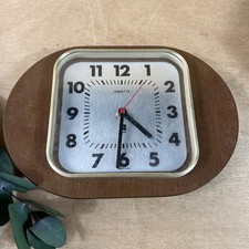 Pendule Horloge Ancienne VEDETTE Formica Années 70 Vintage À réparer Dd10