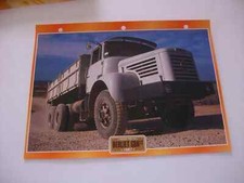 CARTE FICHE CAMION TRAVAUX PUBLICS BERLIET GBH 12 1967