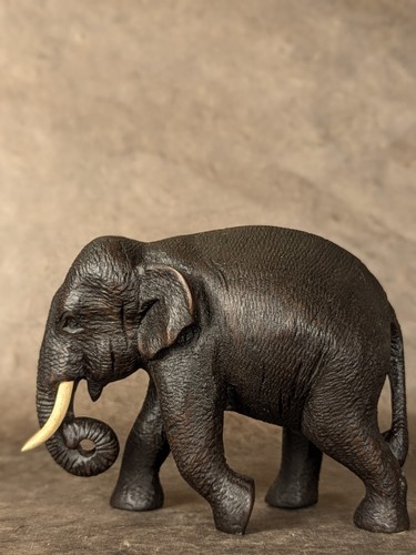 éléphant sculpté bois - Éléphant, en