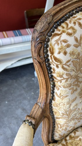Fauteuil louis estampillé - fauteuil,