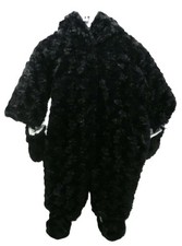 Absorba combipilote fourrure bouclée noire doublé tissu écru à pois bébé 6 mois