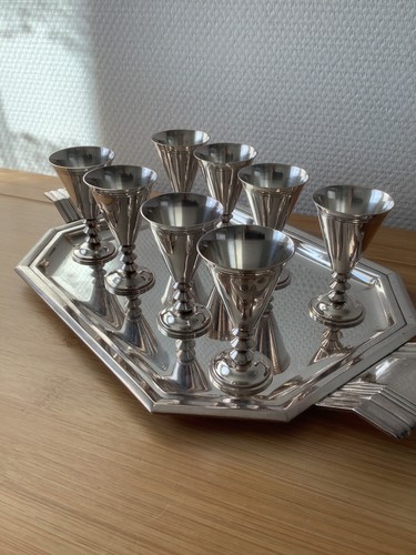 Plateau service 8 verres - plateau,