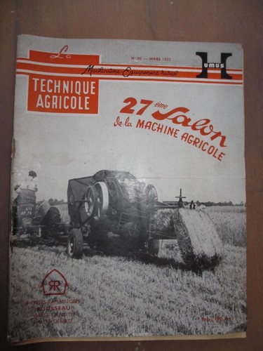 Revue technique agricole - revue,