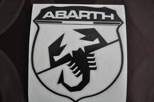 STICKERS  ADHESIF ECUSSON LOGO FIAT 500 ABARTH dimension 130x140 mm