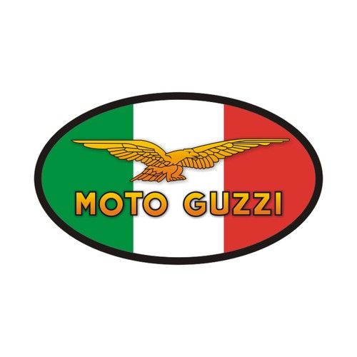 Sticker plastifié moto guzzi - sticker,