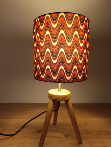 Lampe trépied bois - , blond