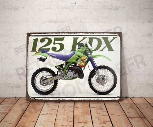 Plaque métal vintage kawasaki - vintage,