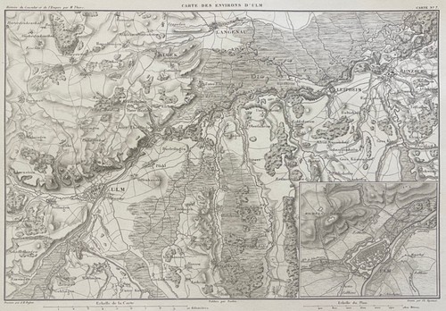 Allemagne ulm carte 1805 - ulm, en