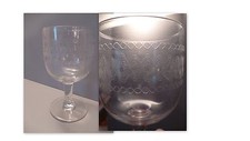 Verre de table ancien ciselé:12.5cm