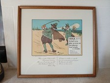 Imprimé Perrier Série Golf Charles Crombie Règle I 