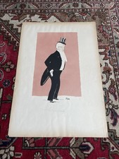 SEM LITHOGRAPHIE ORIGINALE POCHOIR Caricature CHAUCHARD 1901 - BE RARE !