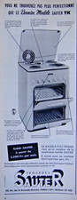 PUBLICITÉ 1954 SAUTER CUISINIÈRE  ÉLECTRIQUE TOUS GAZ PERFECTIONNÉ MODÈLE TK