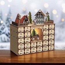 Calendrier De L'Avent En Bois 2026, Village De Noël, Diarama Pour