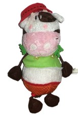 Peluche doudou vache chapeau