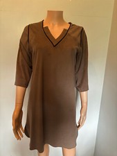 SHENDEL  robe aspect daim manches 3/4 taille 3 ou 40