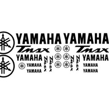 Set Complet De Adhésifs Couleur Noire pour Yamaha Tmax Feuille 72 X 21 CM