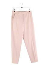 Pantalon droit en coton rose