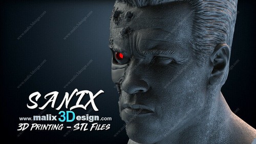 Buste terminator impression - impression, 3d