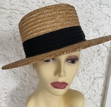 chapeau canotier en paille /7181M3