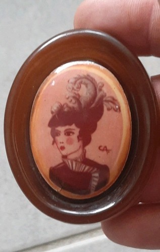 Broche vintage 1960 résine - broche,