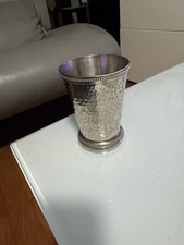 Vase, Gobelet Métal Argenté Martelé