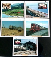 Lot de 5 Fiches Trains Tourisme & Culture Ferroviaire; Venise-Simplon-Orient Exp