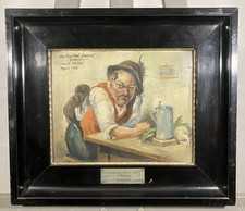 Homme au comptoir d'une brasserie Allemande Munich 1932 Oktoberfest chope bière