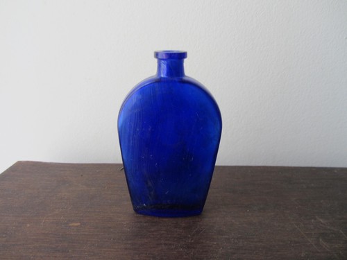 Flacon vide verre bleu - , cobalt