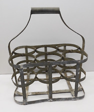 -JOLI ANCIEN PORTE 6 BOUTEILLES  Métal zingué BISTROT déco CAVE CUISINE  D