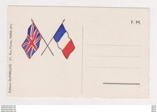 Carte en franchise militaire - 2 drapeaux - 1939 1945