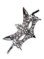 Masque souple dentelle noire -