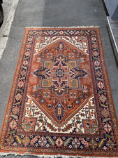 Très Beau Tapis Oriental En Laine Fait Main Traditionnel Vintage 247x167 INDE