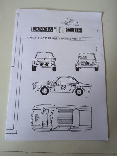 Decalque decal lancia - lancia, fulvia