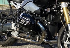 Ligne échappement inox bmw R 1200 nine t + caches filtre ... MCSO performance ..