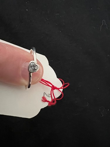 Bague coeur scintillant
