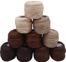 Fil à emboutir 10 x 20 m - Palette de couleurs - 100 % coton 4 beiges assortis