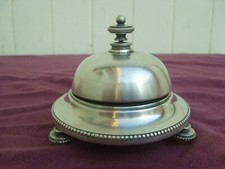 ANCIENNE SONNETTE DE COMPTOIR D'HÔTEL METAL ARGENTE CAILAR BAYARD DEBUT XX éme 