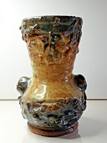 Vase gres signé - vase, guerin