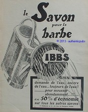 PUBLICITE GIBBS SAVON POUR LA BARBE ARROSOIR SIGNE EREL DE 1927 FRENCH AD PUB
