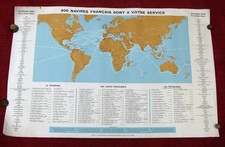 MARINE 800 navires français sont à votre service AFFICHE ANCIENNE / CARTE