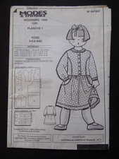 § patron MODES ET TRAVAUX 11/1990 pour fillette et poupée Cécile