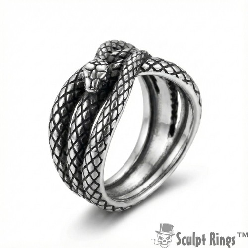 Bague serpent enroulé - , sculpt
