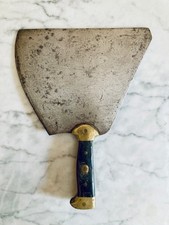 ANCIEN Couteau Feuille boucher Couperet parisien Butcher knife Coltello ANTIQUE