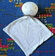 MP/ DOUDOU PLAT BURBERRY OURS BLANC NOEUD TARTAN  GRELOT  TBE